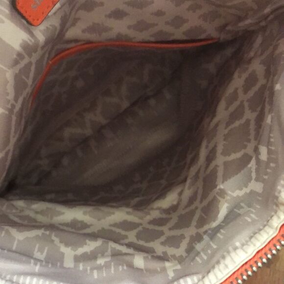Stella & Dot Orange and linen color Crossbody bag. - Picture 5 of 13